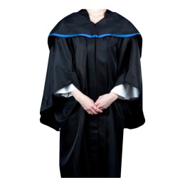 Designed blue hooded graduation gown, customized sleeve slit graduation gown for men and women, zippered graduation gown, bachelor's graduation gown, graduation gown manufacturer, City University of Hong Kong, showing graduation achievements CITY U DA507 Designed blue hooded graduation gown, customized sleeve slit graduation gown for men and women, zippered graduation gown, bachelor's graduation gown, graduation gown manufacturer, City University of Hong Kong, showing graduation achievements CITY U DA507